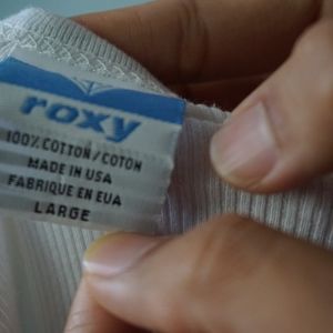 Roxy Tops - Roxy Aloha White Ribbed Tank Top Large Roxy Tops - Roxy Aloha White Ribbed Tank Top Large
